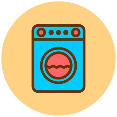 Çamaşır. Web simgesi basit illüstrasyon