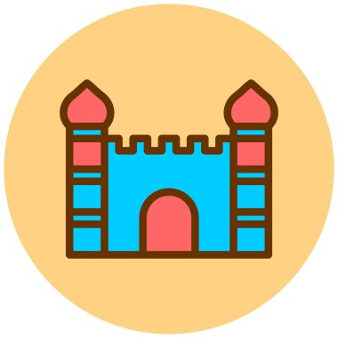 Şato. Web simgesi basit illüstrasyon