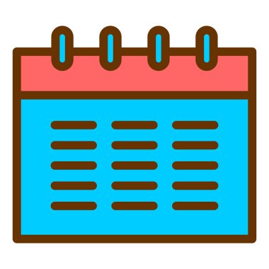 Takvim. Web simgesi basit illüstrasyon