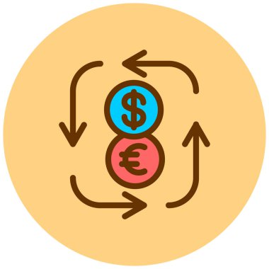 Değişim. Web simgesi basit tasarım