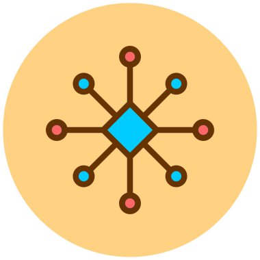 şebeke. Web simgesi basit illüstrasyon