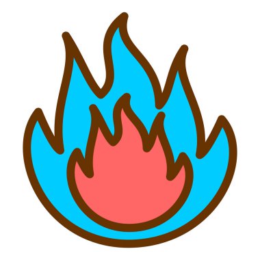 ateş alevi simgesi vektör illüstrasyon tasarımı