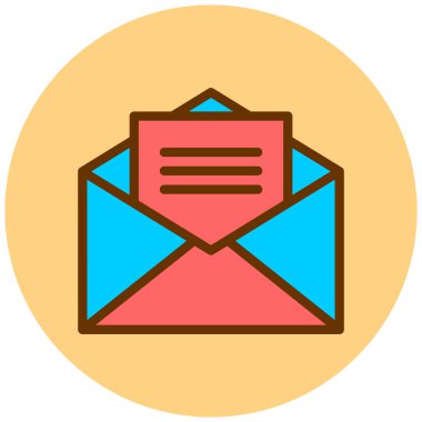 Posta iletisi vektör illüstrasyonlu zarf