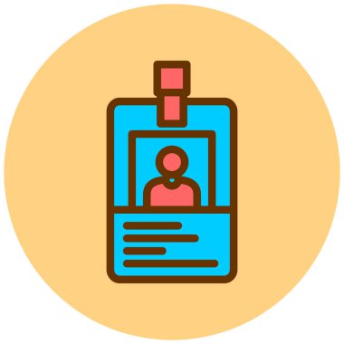 Kimlik kartı. Basit resimleme