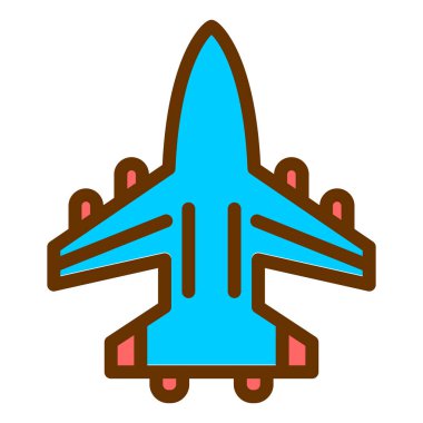 uçak ikonu vektör illüstrasyonu