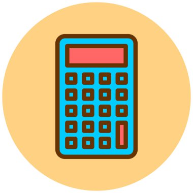 Hesap makinesi. Web simgesi basit illüstrasyon