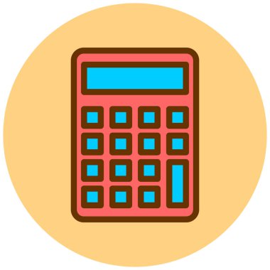 Hesap makinesi. Web simgesi basit illüstrasyon