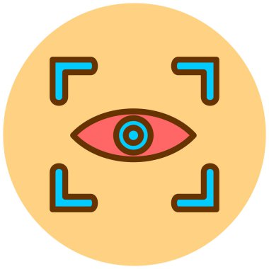 Göz. Web simgesi basit illüstrasyon