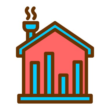 ev vektörü ince çizgi simgesi