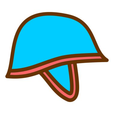 Miğfer. Web simgesi basit illüstrasyon