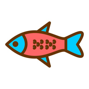 balık simgesi vektör illüstrasyonu