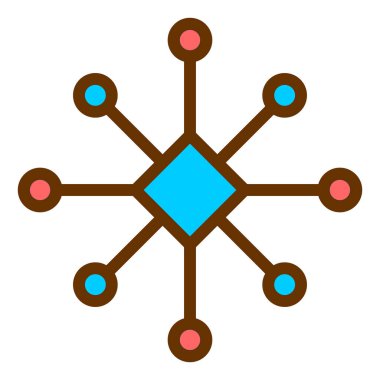 Molekül. Web simgesi basit illüstrasyon