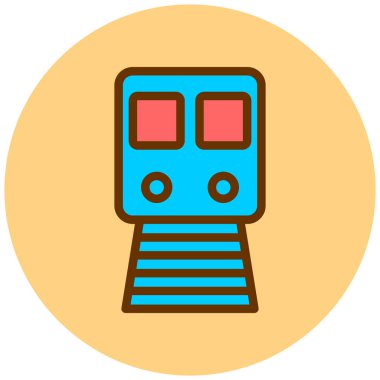 tren. Web simgesi basit illüstrasyon