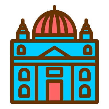 Bina. Web simgesi vektör illüstrasyonu