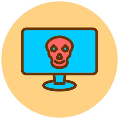 Bilgisayar. Web simgesi basit illüstrasyon