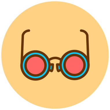 Gözlük. Web simgesi basit illüstrasyon