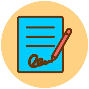 Belge. Web simgesi basit illüstrasyon