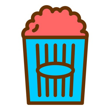 Patlamış mısır. Web simgesi basit illüstrasyon