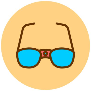 Güneş gözlüğü. Web simgesi basit illüstrasyon