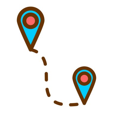 Harita işaretleyici simgesi. konum belirleyici sembol. düz biçim.