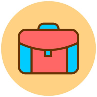 Çanta. Web simgesi basit illüstrasyon