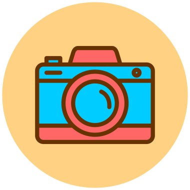 Kamera. Web simgesi basit illüstrasyon