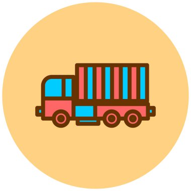 Kamyon. Web simgesi basit illüstrasyon