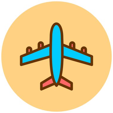 Uçak. Web simgesi basit illüstrasyon