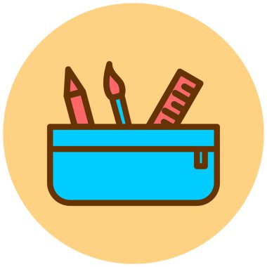 Kalem. Web simgesi basit illüstrasyon