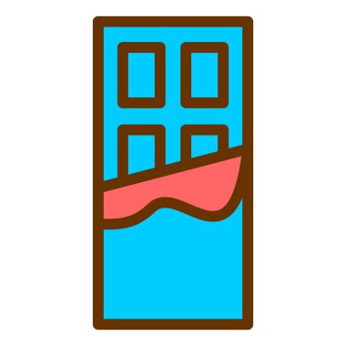 Bina. Web simgesi basit illüstrasyon