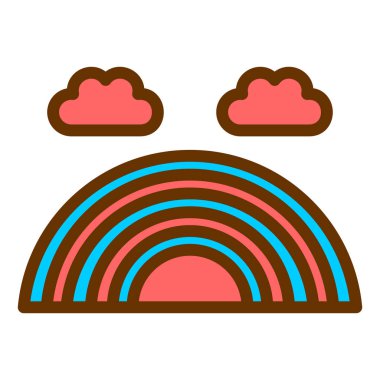 Gökkuşağı. Web simgesi basit illüstrasyon