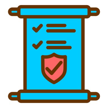 belge simgesi vektörü. İnce çizgi işareti. izole edilmiş sınır sembolü çizimi