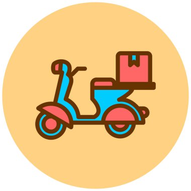 Teslimat. Web simgesi basit illüstrasyon