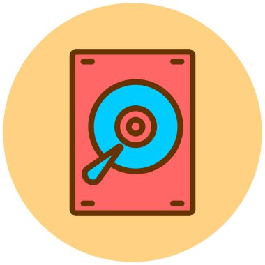 CD mi? Web simgesi basit illüstrasyon