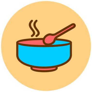 Çorba. Web simgesi basit illüstrasyon