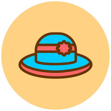 Şapka. Web simgesi basit illüstrasyon