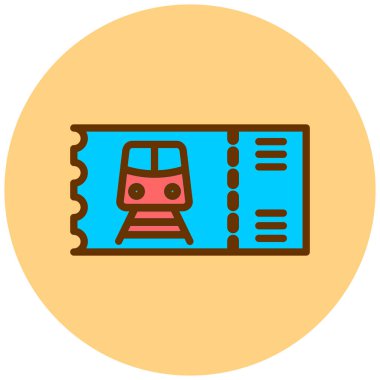 tren. Web simgesi basit illüstrasyon