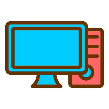 Bilgisayar monitörü. Basit resimleme