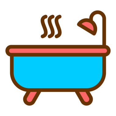 Küvet. Web simgesi basit tasarım