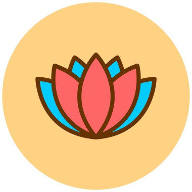 lotus. Web simgesi basit illüstrasyon