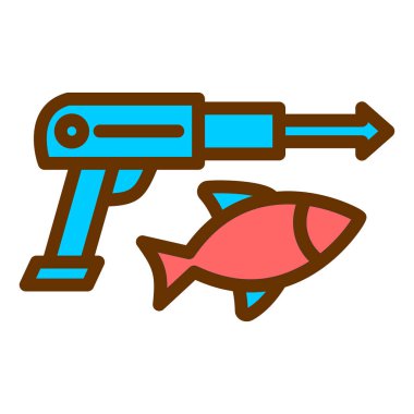 balık simgesi vektör illüstrasyonu