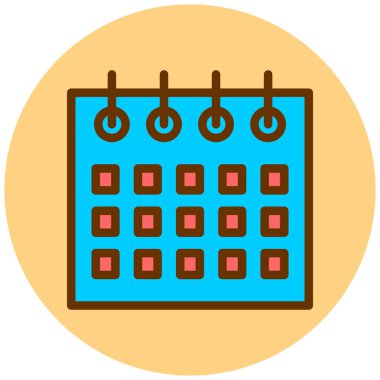 Takvim simgesi vektör illüstrasyonu