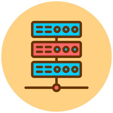 veritabanı. Web simgesi basit illüstrasyon