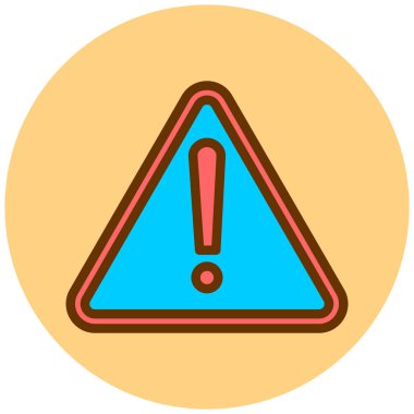 uyarı işareti simgesi, vektör illüstrasyonu