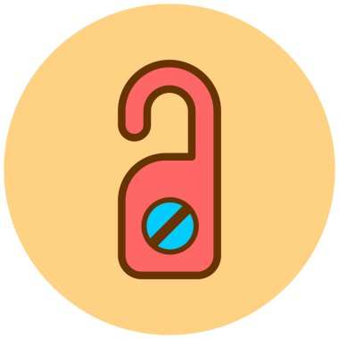 Askı. Web simgesi basit illüstrasyon