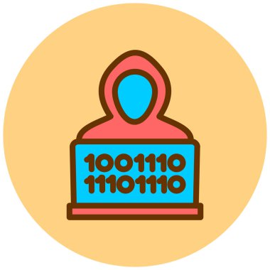 Programcı simgesinin vektör illüstrasyonu