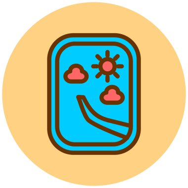 Güneş simgesinin vektör illüstrasyonu