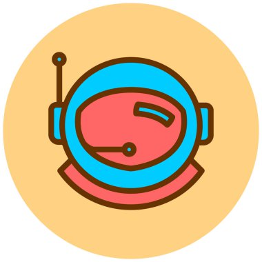 Astronot. Web simgesi vektör illüstrasyonu