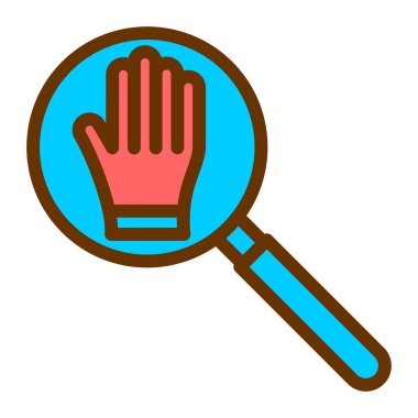 Büyüteç simgesi. vektör illüstrasyonu