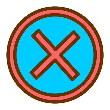 İptal et. Web simgesi basit illüstrasyon